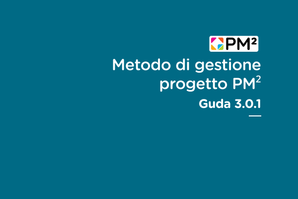 A cover of the PM² Project Management Guide v3.0.1 in Italian