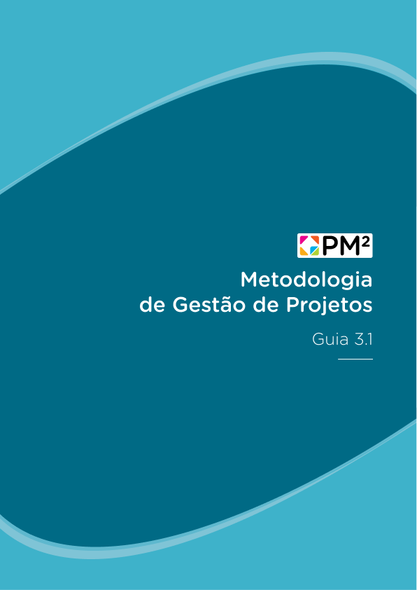 Cover page of the PM² Guide with title in Portuguese