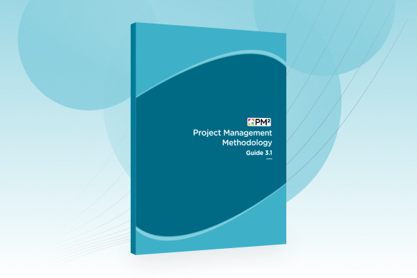A visual representation of the PM² Project Management Guide cover