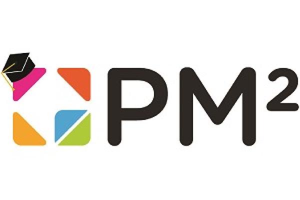 The PM² logo with a graduation hat on top